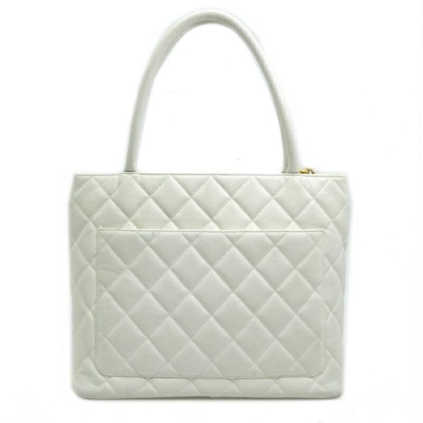 dh80510 2 Chanel Tote Caviar Skin Shoulder Bag White