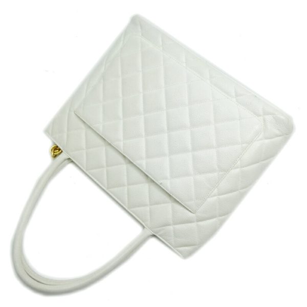 dh80510 4 Chanel Tote Caviar Skin Shoulder Bag White