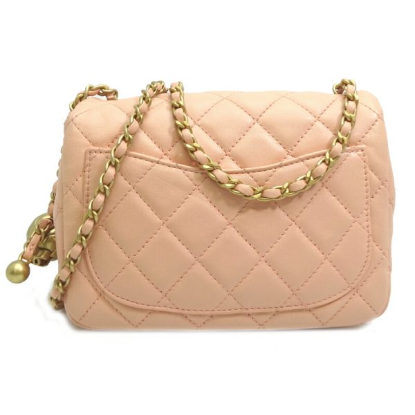 dh80511 2 Chanel Mini Matelasse Chain Lambskin Shoulder Bag Pink