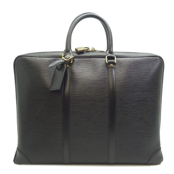 dh80695 1 Louis Vuitton Porte Document Voyage Epi Briefcase Black