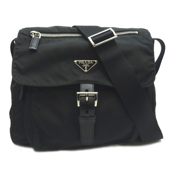 dh80697 1 Prada Nylon Shoulder Bag Black