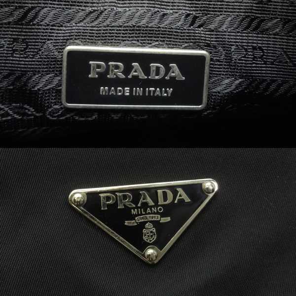 dh80697 7 Prada Nylon Shoulder Bag Black