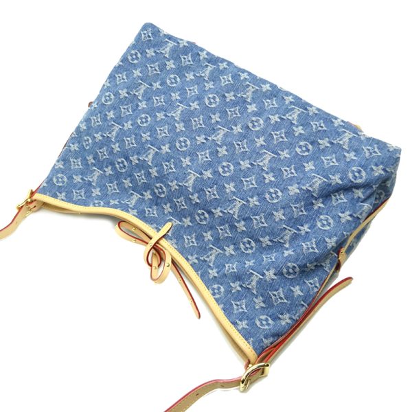 dh80739 4 Louis Vuitton Carryall NM MM Denim Shoulder Bag Blue