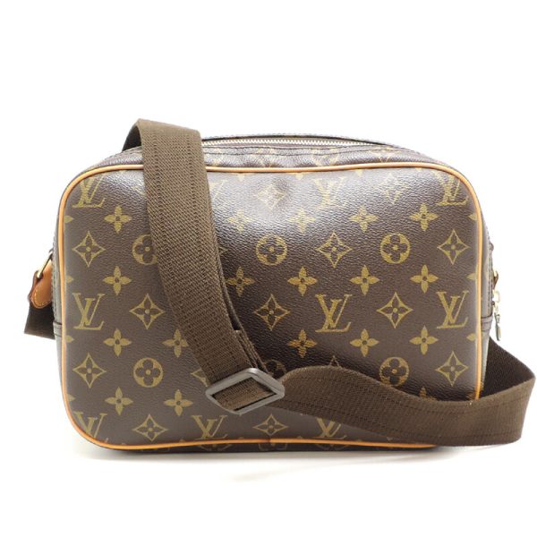 dh81010 2 Louis Vuitton Reporter PM Monogram Shoulder Bag Brown