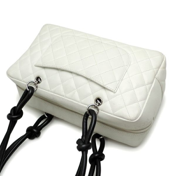 dh81011 4 Chanel Cambon Line Bowling Bag White