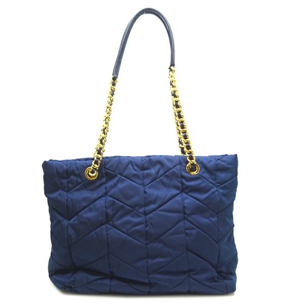 dh81057 2 Prada Quilted Shoulder Bag Tote Blue