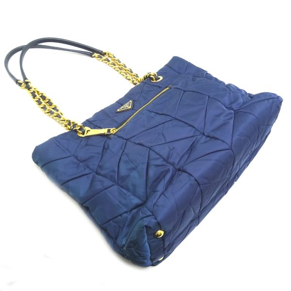 dh81057 3 Prada Quilted Shoulder Bag Tote Blue