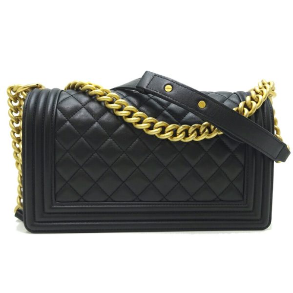 dh81086 2 Chanel Boy Chanel 25 Lambskin Shoulder Bag Black