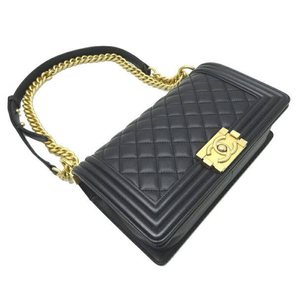 dh81086 3 Chanel Boy Chanel 25 Lambskin Shoulder Bag Black