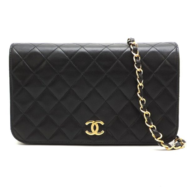 dh81139 1 Chanel Matelasse 23 Chain Lambskin Shoulder Bag Black