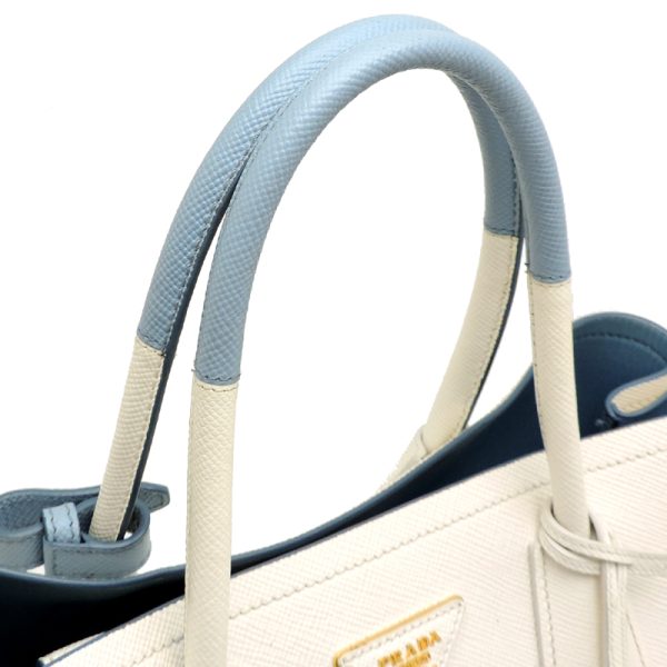 dh81378 5 Prada Doubre Medium Saffiano Tote Bag White