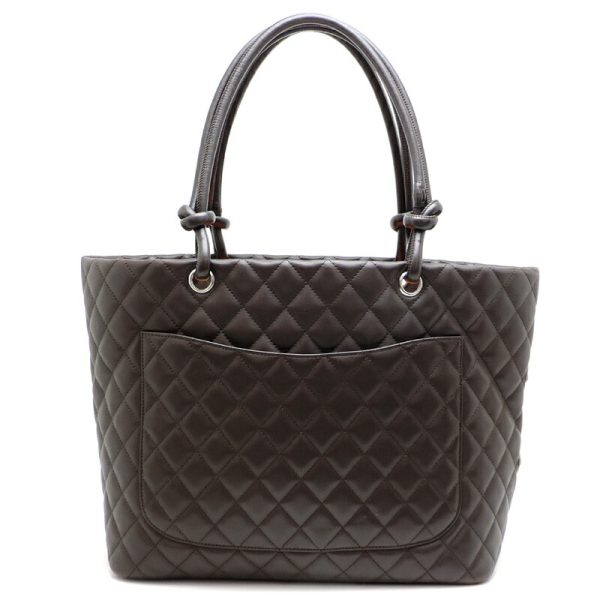 dh81379 2 Chanel Cambon Line Large Calf Tote Bag Brown