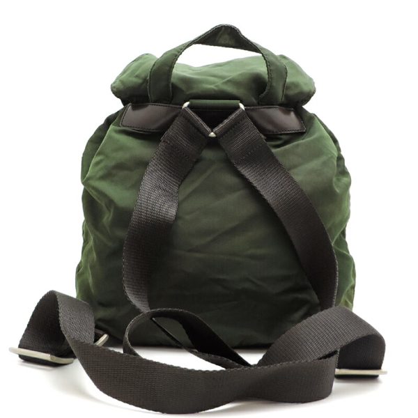 dh81381 2 Prada Nylon Backpack Daypack Green