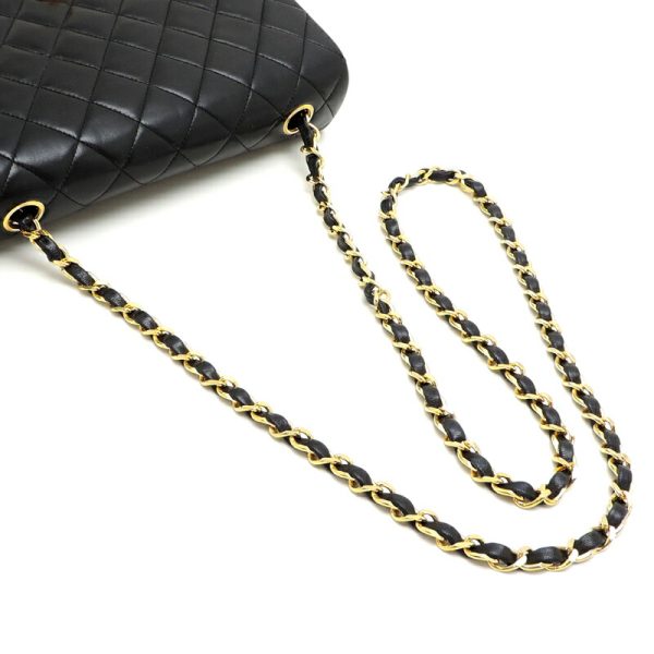 dh81393 5 Chanel Matelasse 23 Chain Lambskin Shoulder Bag Black