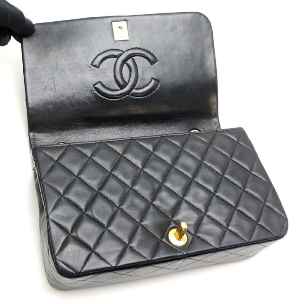 dh81393 6 Chanel Matelasse 23 Chain Lambskin Shoulder Bag Black