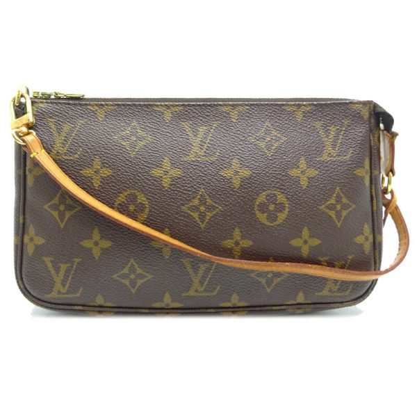 dh81642 1 Louis Vuitton Pochette Accessoire Monogram Handbag Brown