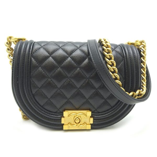 dh81648 1 Chanel Boy Chanel Small Caviar Skin Shoulder Bag Black