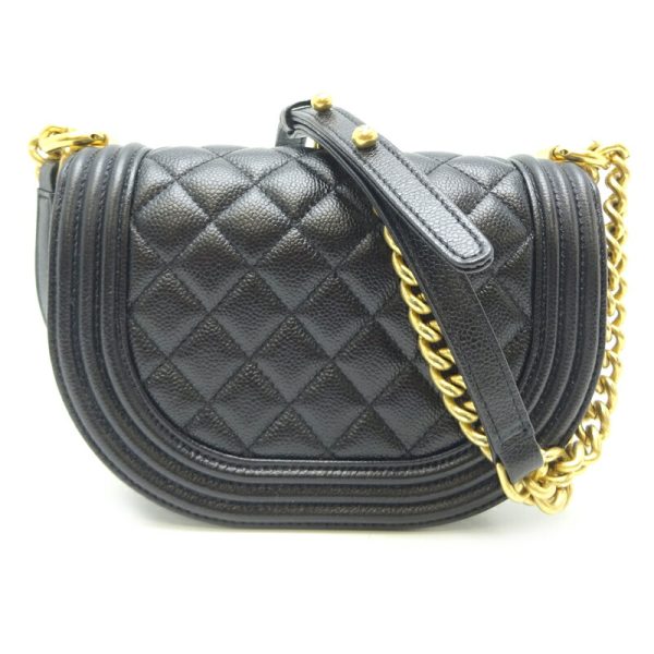 dh81648 2 Chanel Boy Chanel Small Caviar Skin Shoulder Bag Black