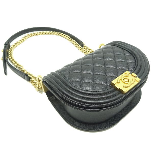 dh81648 3 Chanel Boy Chanel Small Caviar Skin Shoulder Bag Black