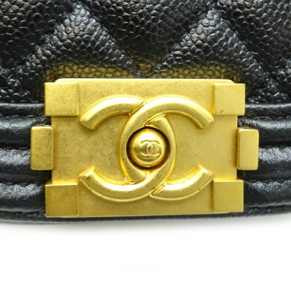 dh81648 8 Chanel Boy Chanel Small Caviar Skin Shoulder Bag Black