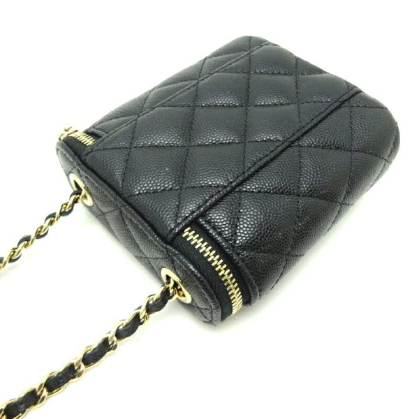 dh81651 4 Chanel Matelasse Vanity Chain Caviar Skin Shoulder Bag Black