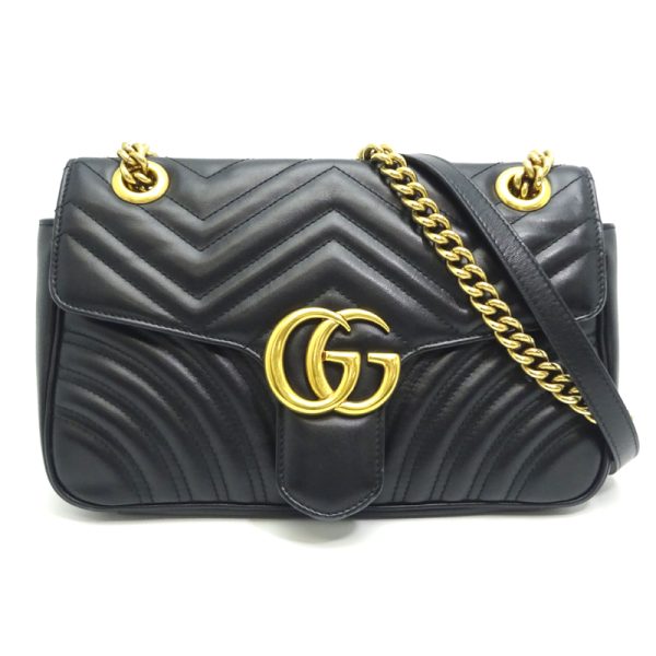 dh81887 1 Gucci Shoulder Bag GG Marmont Black