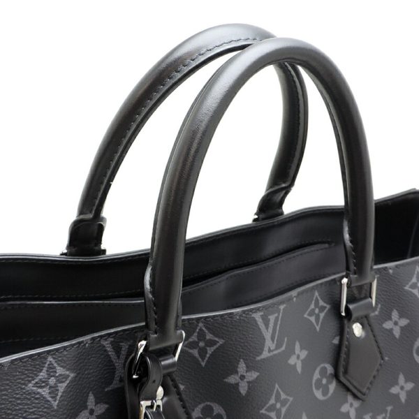 dh81898 5 Louis Vuitton Grand Sac Monogram Eclipse Tote Bag Black