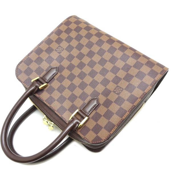 dh82003 4 Louis Vuitton Triana Damier Handbag Brown