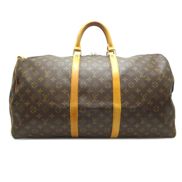 dh82063 2 Louis Vuitton Keepall 55 Monogram Bag Brown