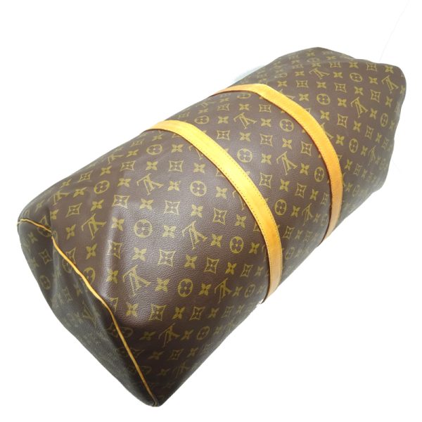 dh82063 3 Louis Vuitton Keepall 55 Monogram Bag Brown