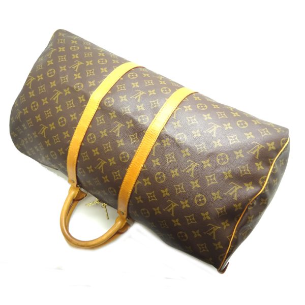 dh82063 4 Louis Vuitton Keepall 55 Monogram Bag Brown