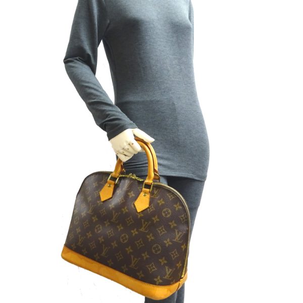 dh82172 9 Louis Vuitton Alma Monogram Handbag Brown