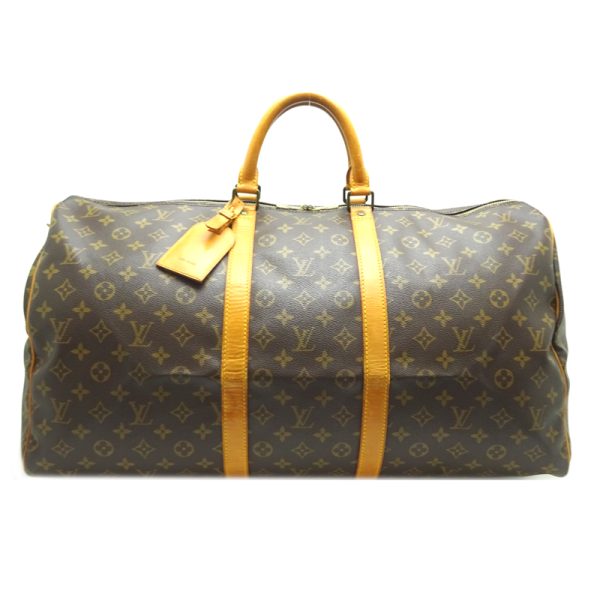 dh82239 1 Louis Vuitton Keepall 55 Monogram Bag Brown