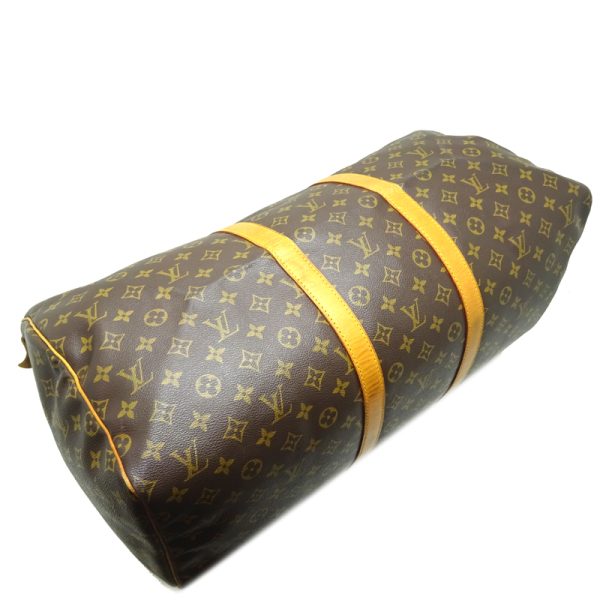 dh82239 3 Louis Vuitton Keepall 55 Monogram Bag Brown