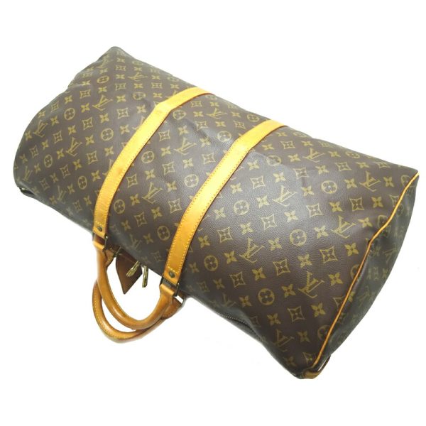 dh82239 4 Louis Vuitton Keepall 55 Monogram Bag Brown