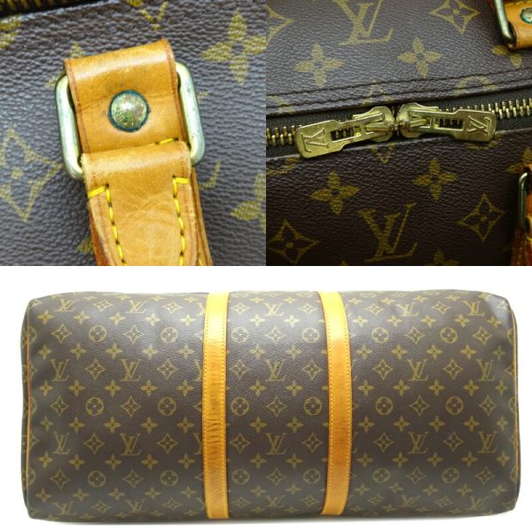 dh82239 8 Louis Vuitton Keepall 55 Monogram Bag Brown