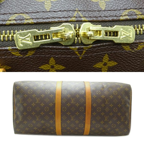 dh82240 8 Louis Vuitton Keepall 55 Monogram Bag Brown