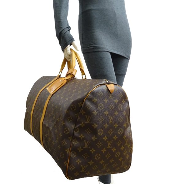 dh82246 9 Louis Vuitton Keepall 60 Monogram Bag Brown