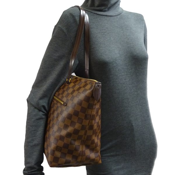 dh82261 8 Louis Vuitton Jena MM Damier Shoulder Bag Brown