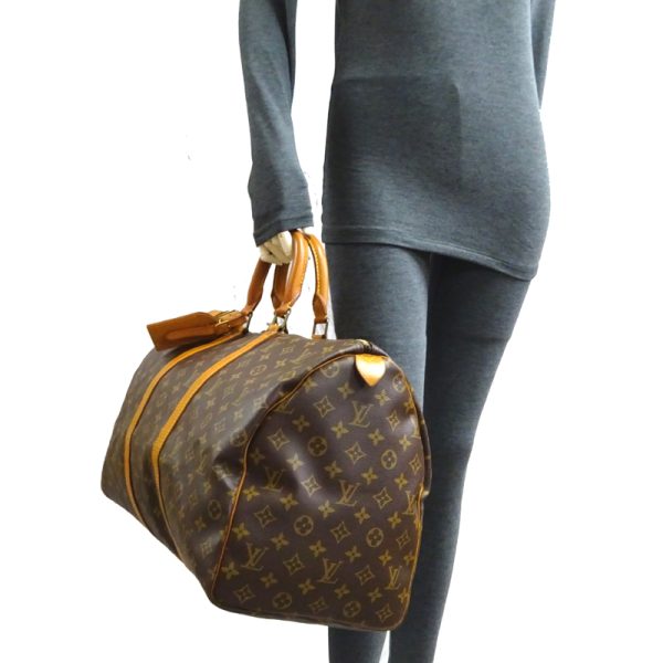 dh82263 9 Louis Vuitton Keepall 50 Monogram Bag Brown