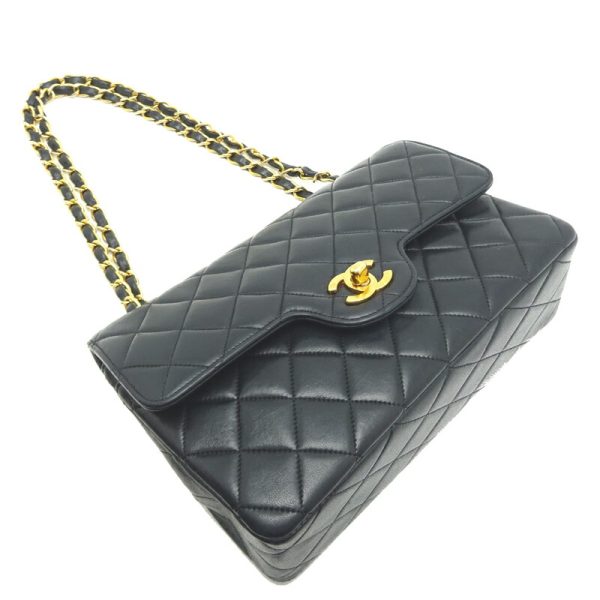 dh82328 3 Chanel Matelasse 23 Chain Lambskin Shoulder Bag Black