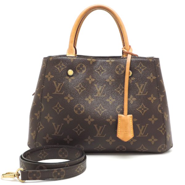 dh82372 1 Louis Vuitton Montaigne BB Monogram Handbag Brown