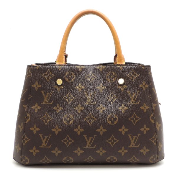 dh82372 2 Louis Vuitton Montaigne BB Monogram Handbag Brown