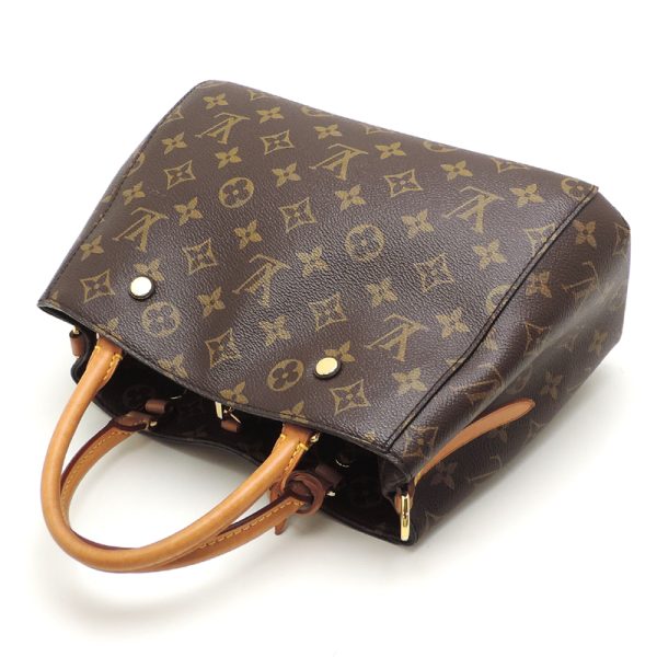 dh82372 4 Louis Vuitton Montaigne BB Monogram Handbag Brown