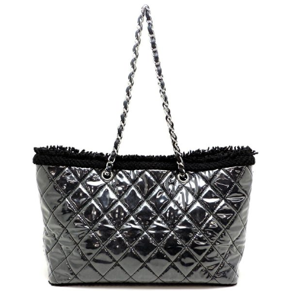 dh82373 2 Chanel Funny Chain Tweed Tote Bag Black