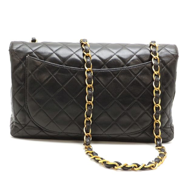 dh82380 2 Chanel Matelasse Chain Lambskin Shoulder Bag Black