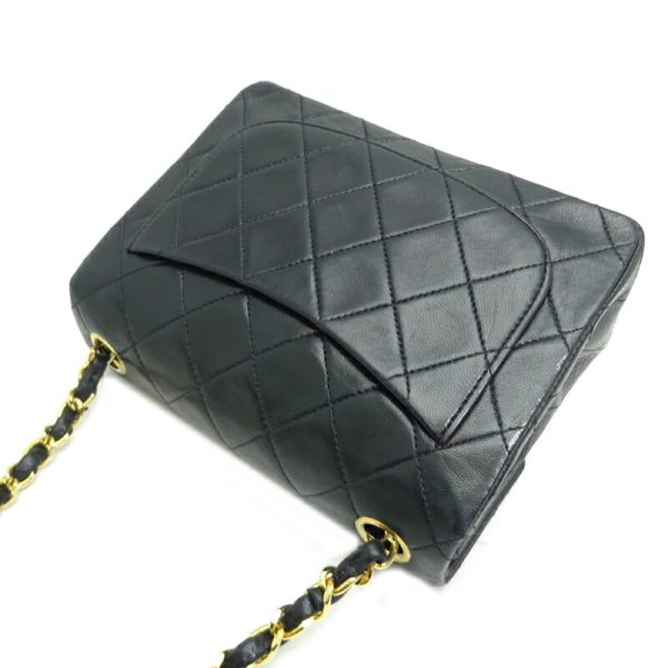 dh82408 4 Chanel Mini Matelasse 17 Chain Lambskin Shoulder Bag Black