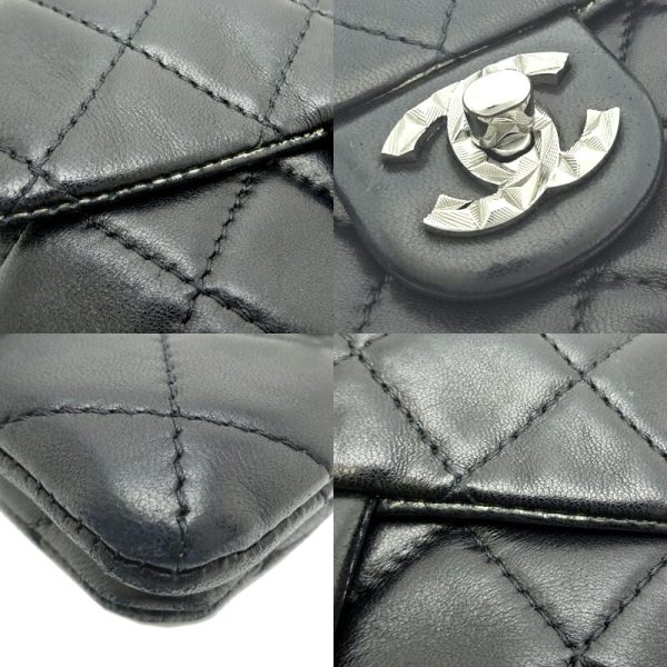 dh82411 8 Chanel Mini Matelasse Chain Lambskin Shoulder Bag Black