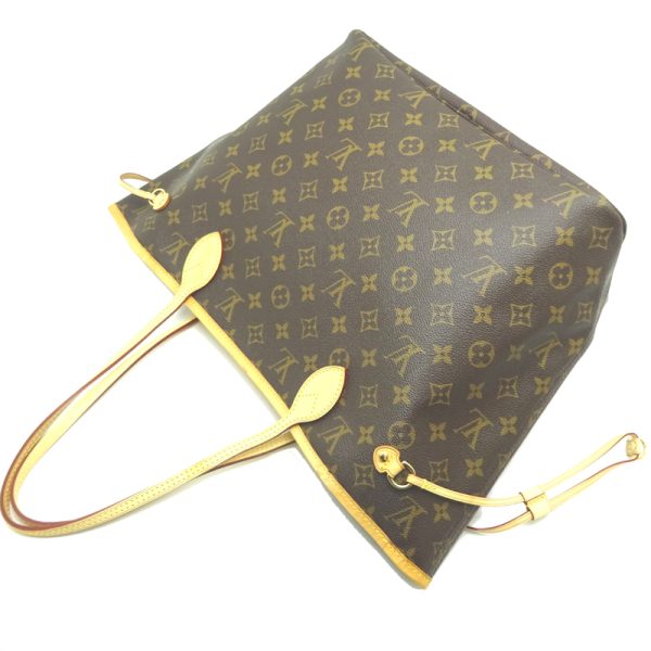 dh82429 4 Louis Vuitton Neverfull MM Monogram Tote Bag Brown