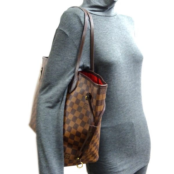 dh82501 8 Louis Vuitton Neverfull MM Damier Tote Bag Brown